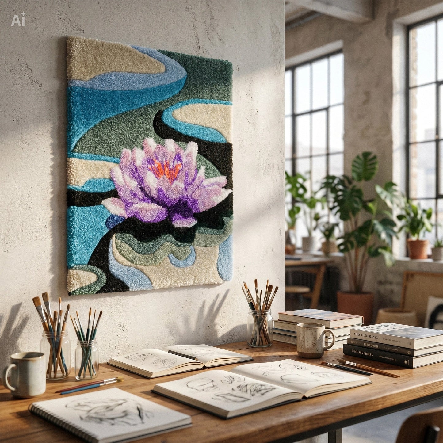 Lotus Duvar Halısı